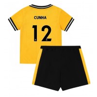 Fotballdrakt Barn Wolves Matheus Cunha #12 Hjemmedraktsett 2023-24 Kortermet (+ Korte bukser)